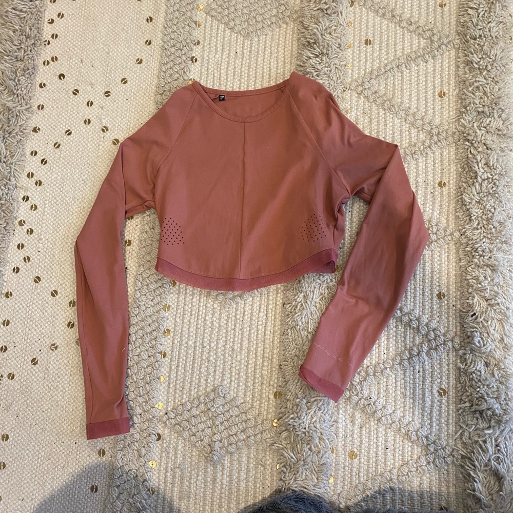 Gymshark Whitney Simmons Long Sleeve Crop Top Pink
